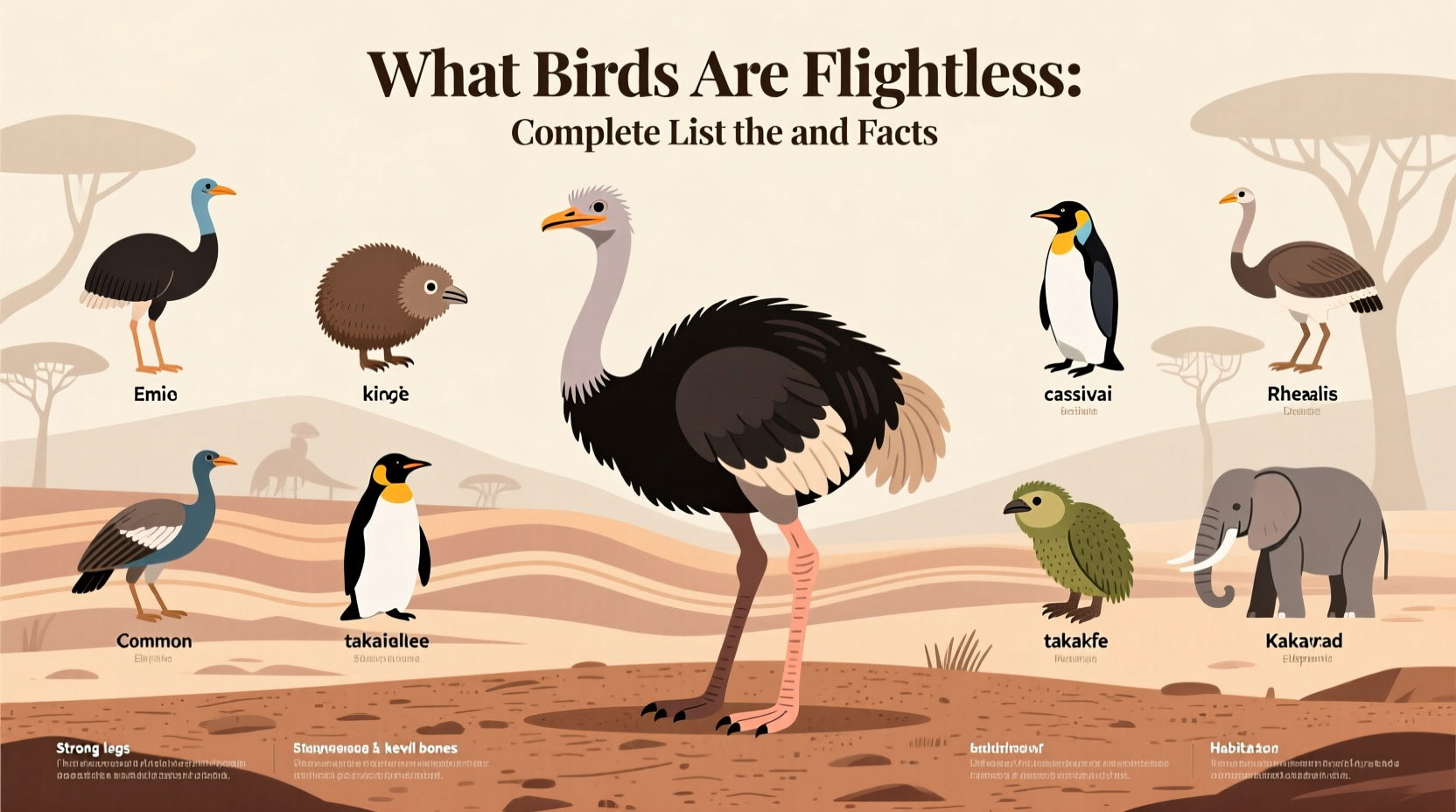 what birds are flightless