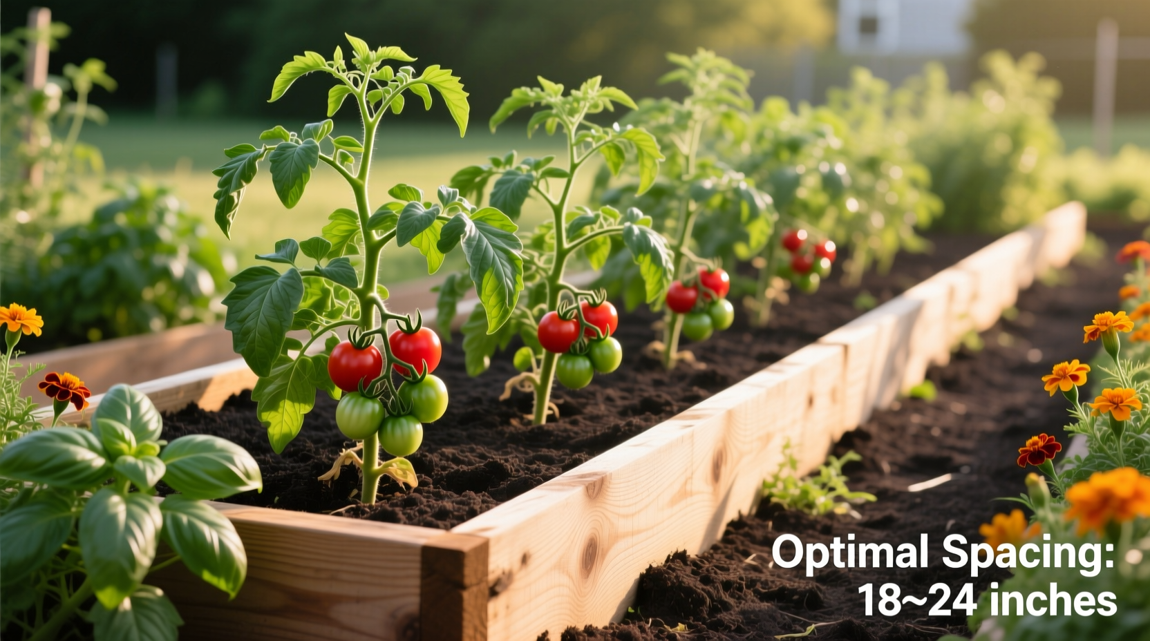 tomato plant spacing raised bed