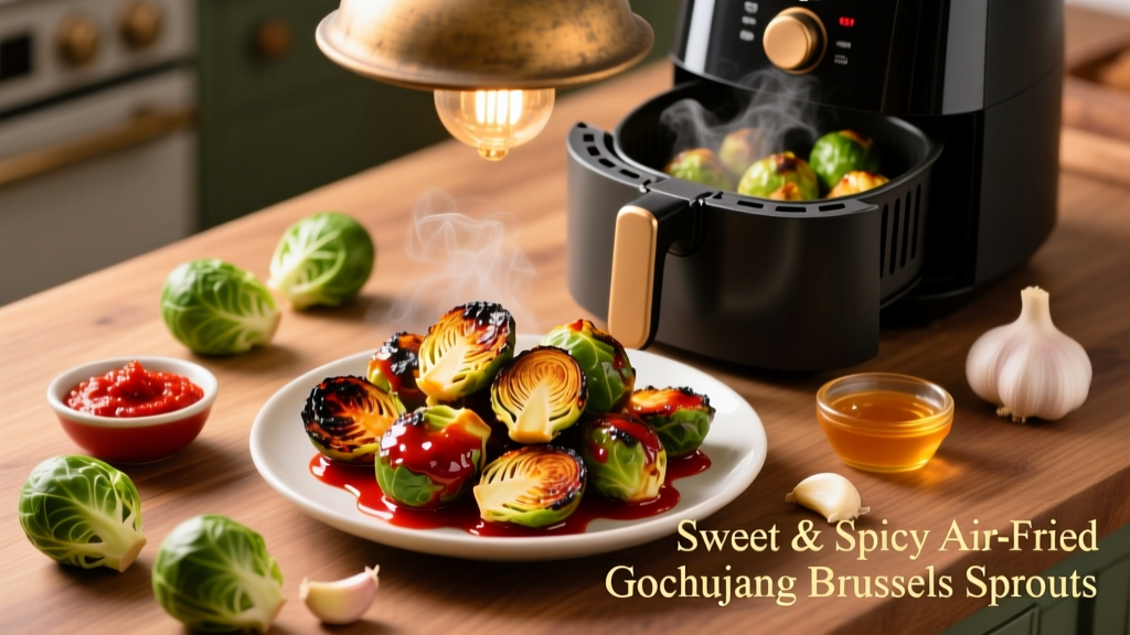 Crispy Gochujang Brussels Sprouts in Air Fryer