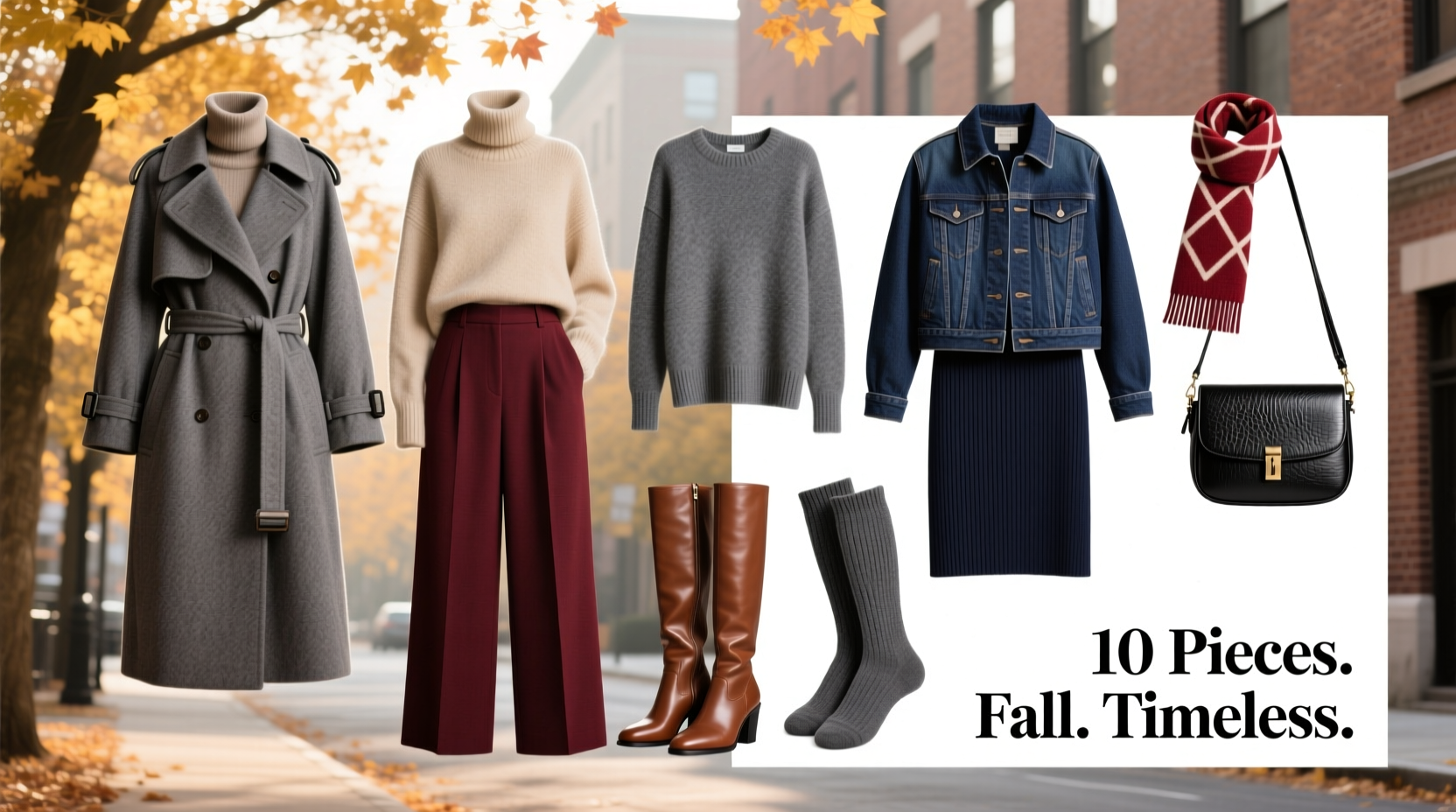 how to create a capsule wardrobe with only 10 pieces for fall