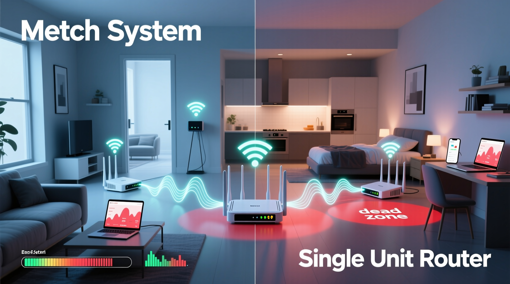 mesh router vs single unit which eliminates dead zones better
