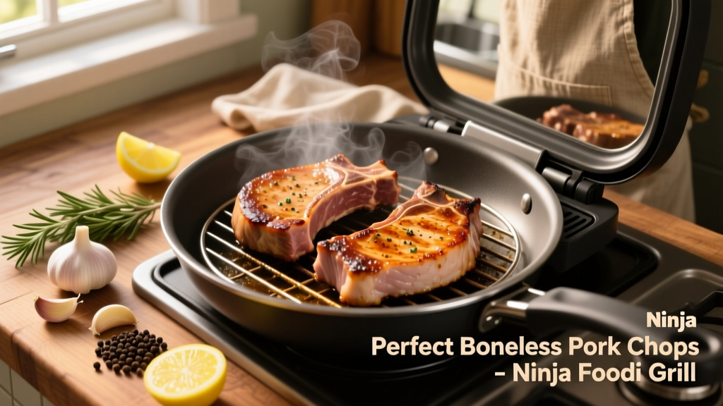 Crispy Juicy Pork Chops in Ninja Foodi Grill