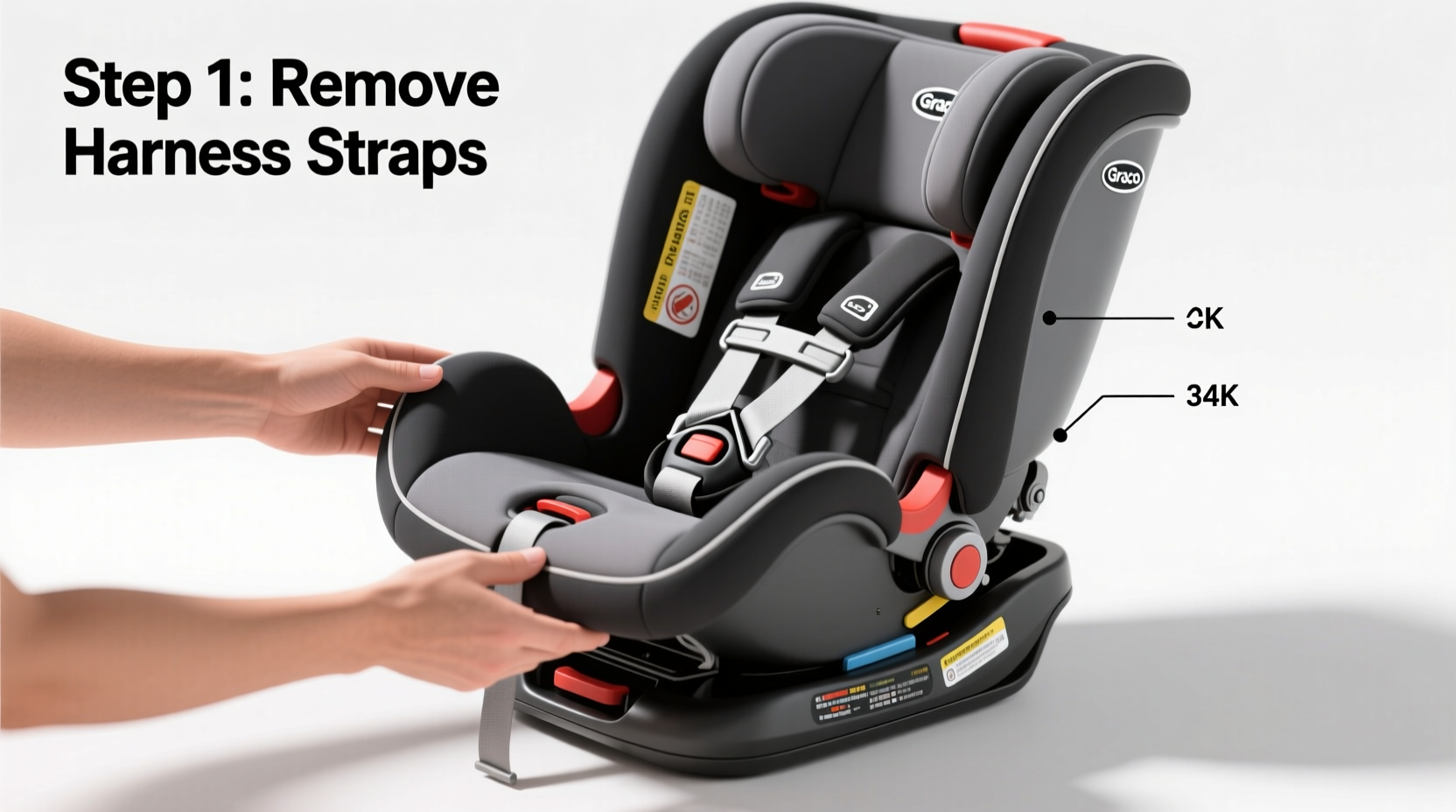 how to convert graco car seat to booster