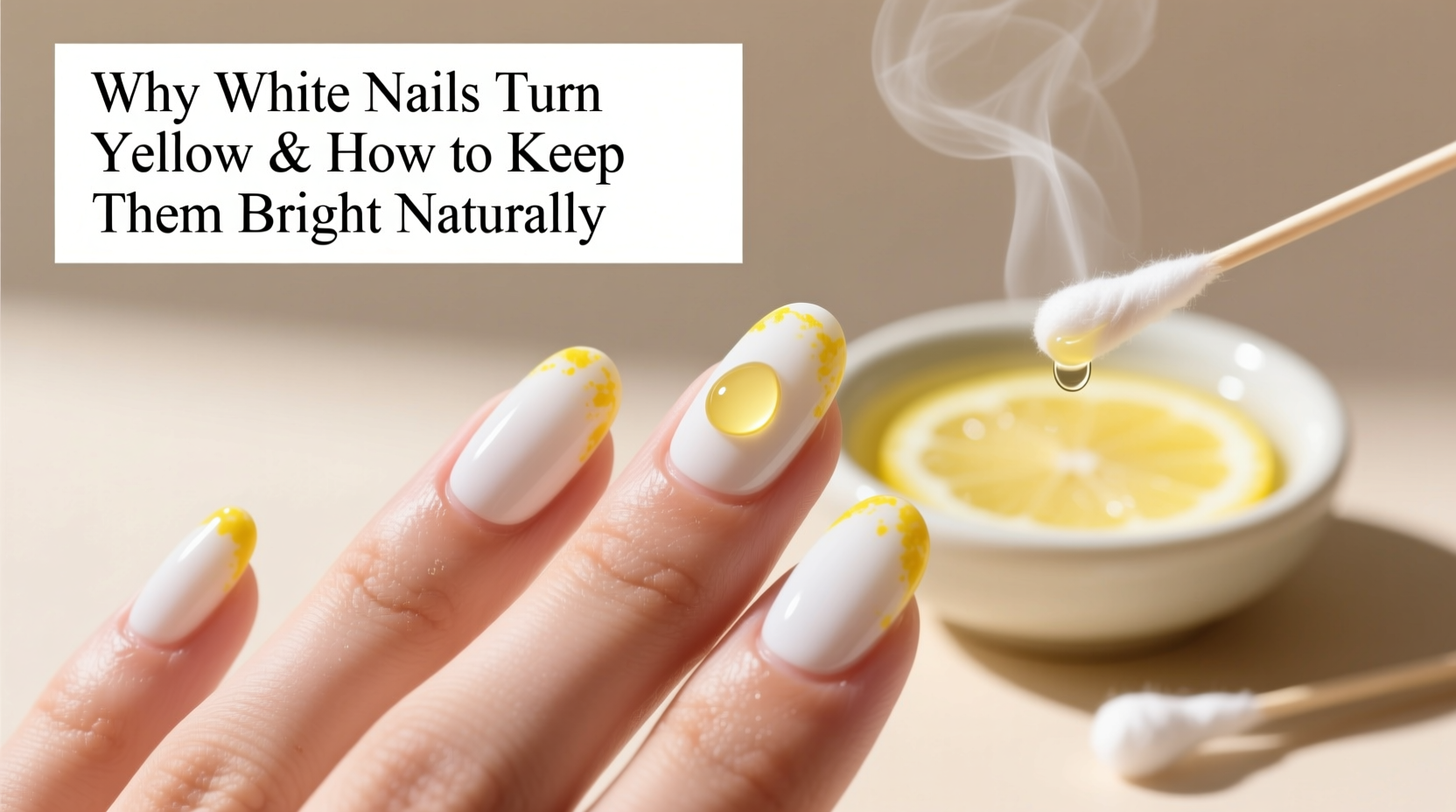 why do white nails turn yellow and how to keep them bright naturally