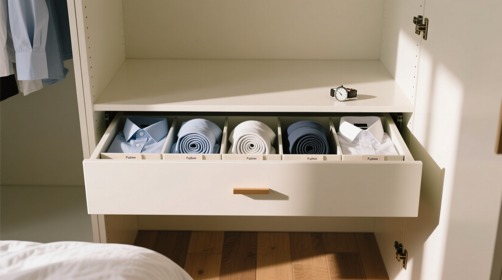 closet organization tips drawer dividers vs rolled sleeves