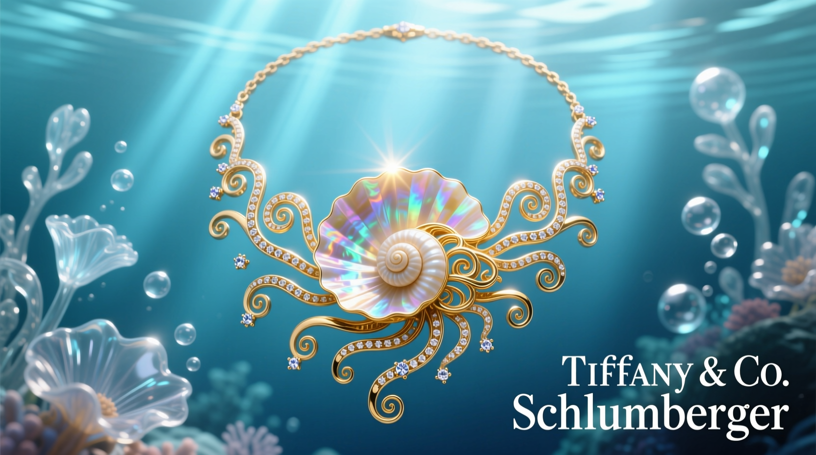 tiffany co schlumberger surreal shell necklace