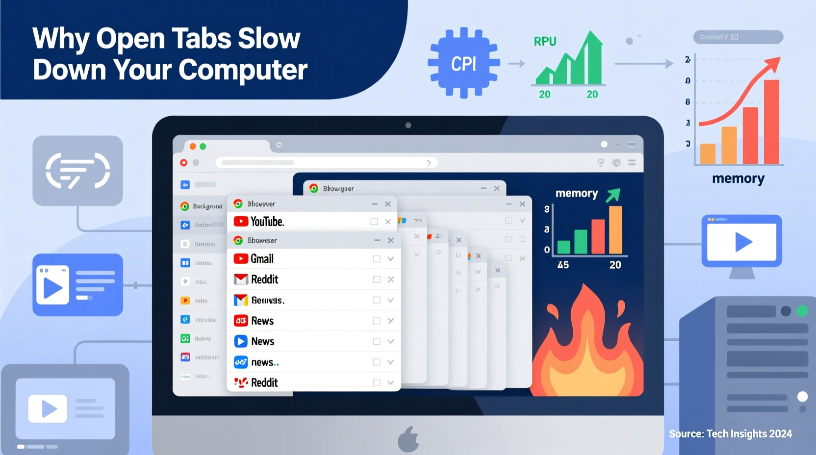 does leaving tabs open on your browser slow down your computer