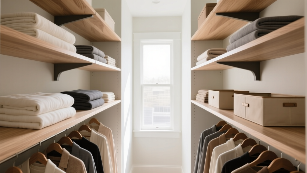 Shallow Closet Shelves for Narrow Reach-In Closets