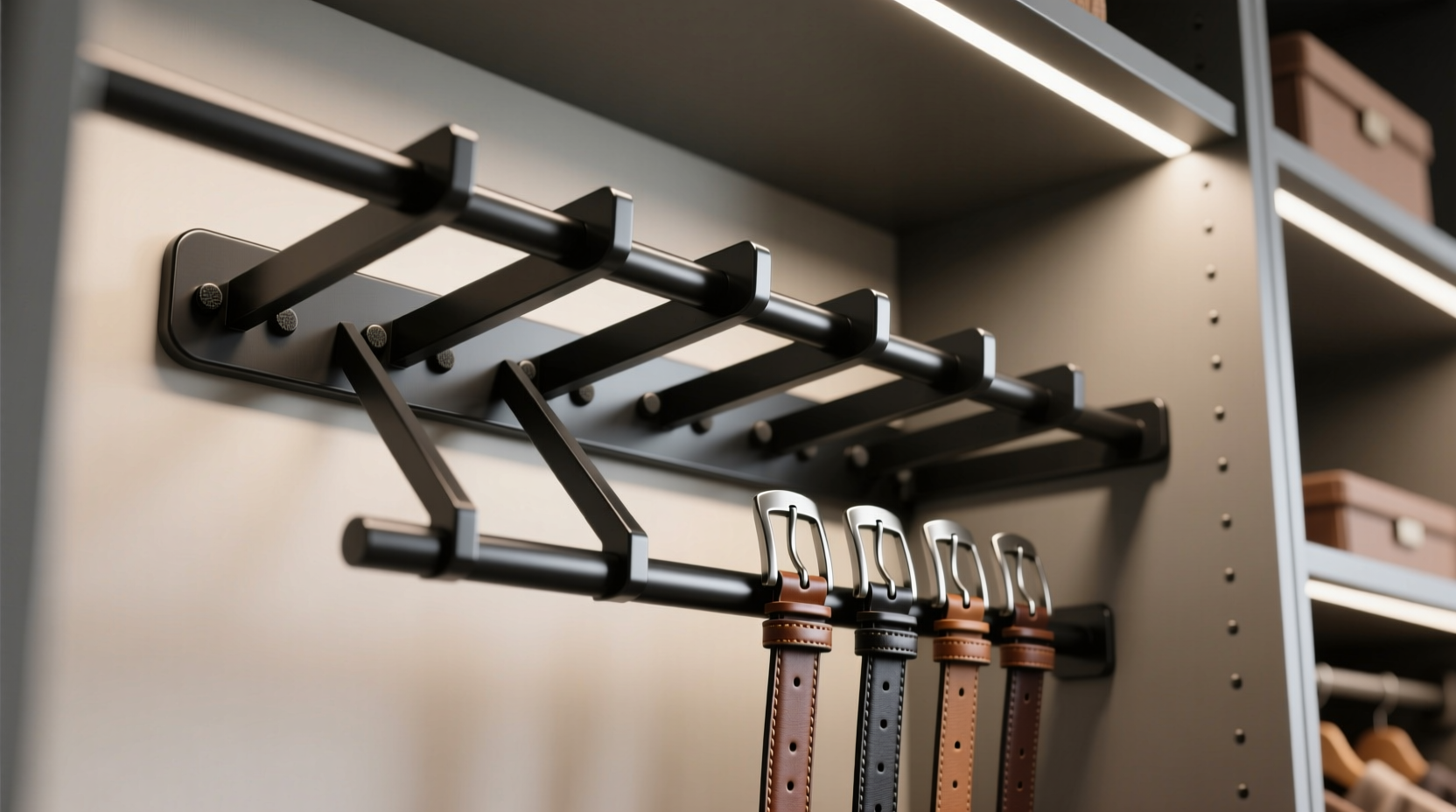 belt rack vs hanging loop stop leather warping