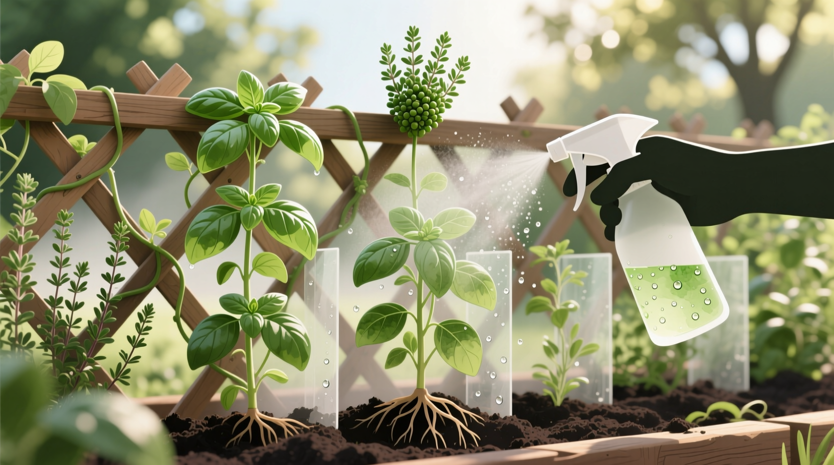 eco friendly cleaning for herb trellises