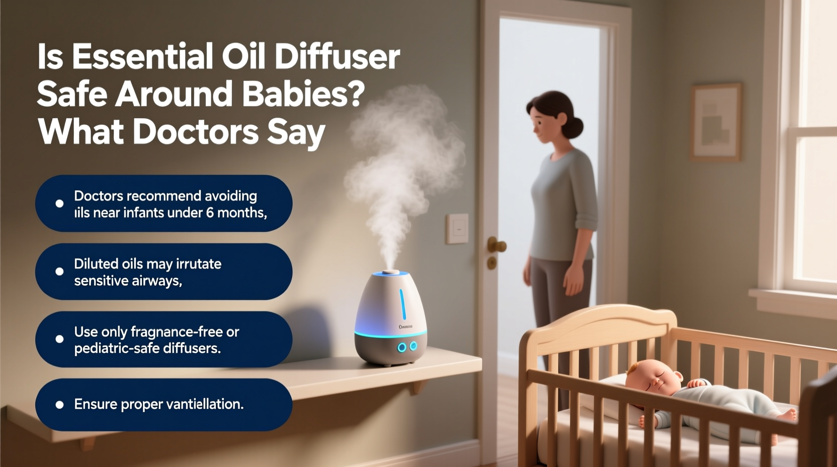 is essential oil diffuser safe around babies what doctors say
