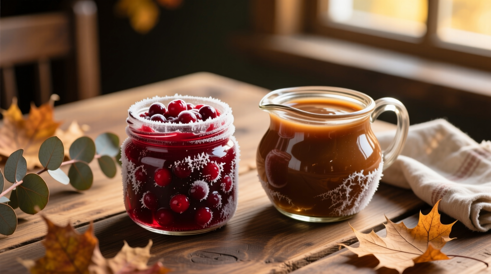 freeze cranberry suace and gravy for the best thanksgiv