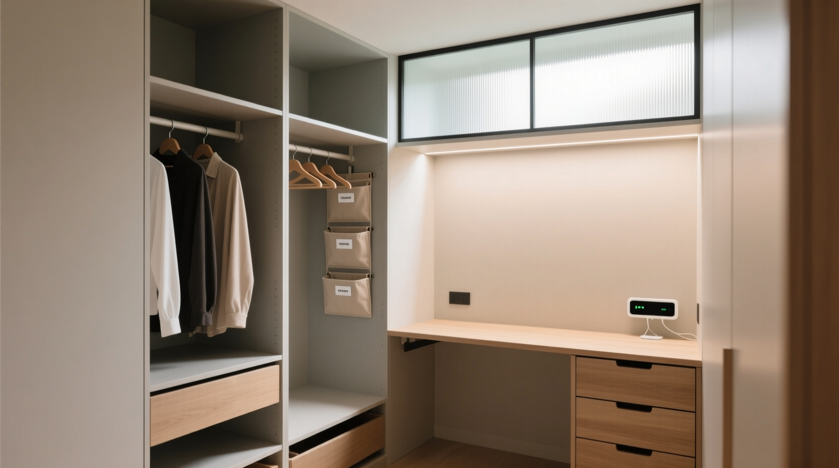closet organization tips for hybrid spaces