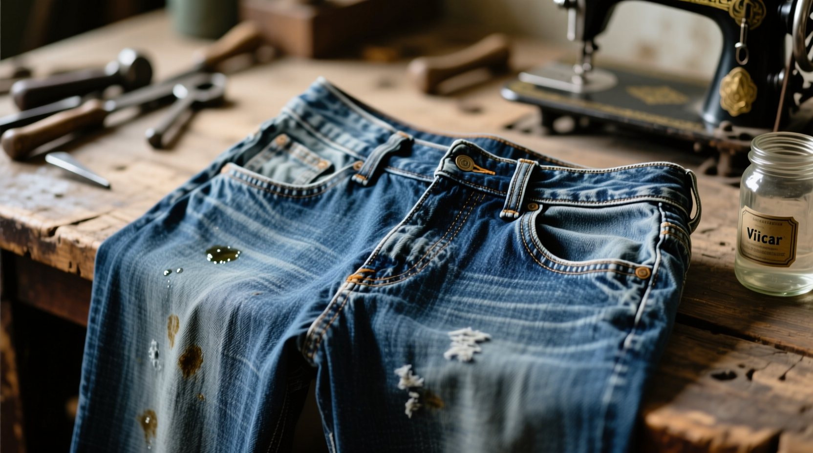 vinegar for vintage denim safe indigo care