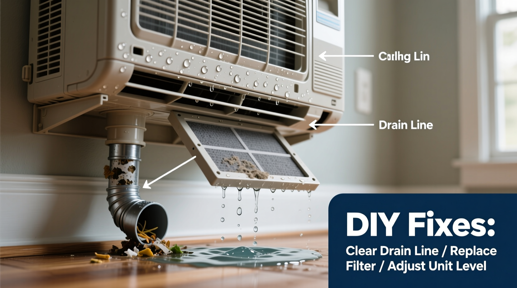 why is my ac unit dripping water inside causes and diy fixes