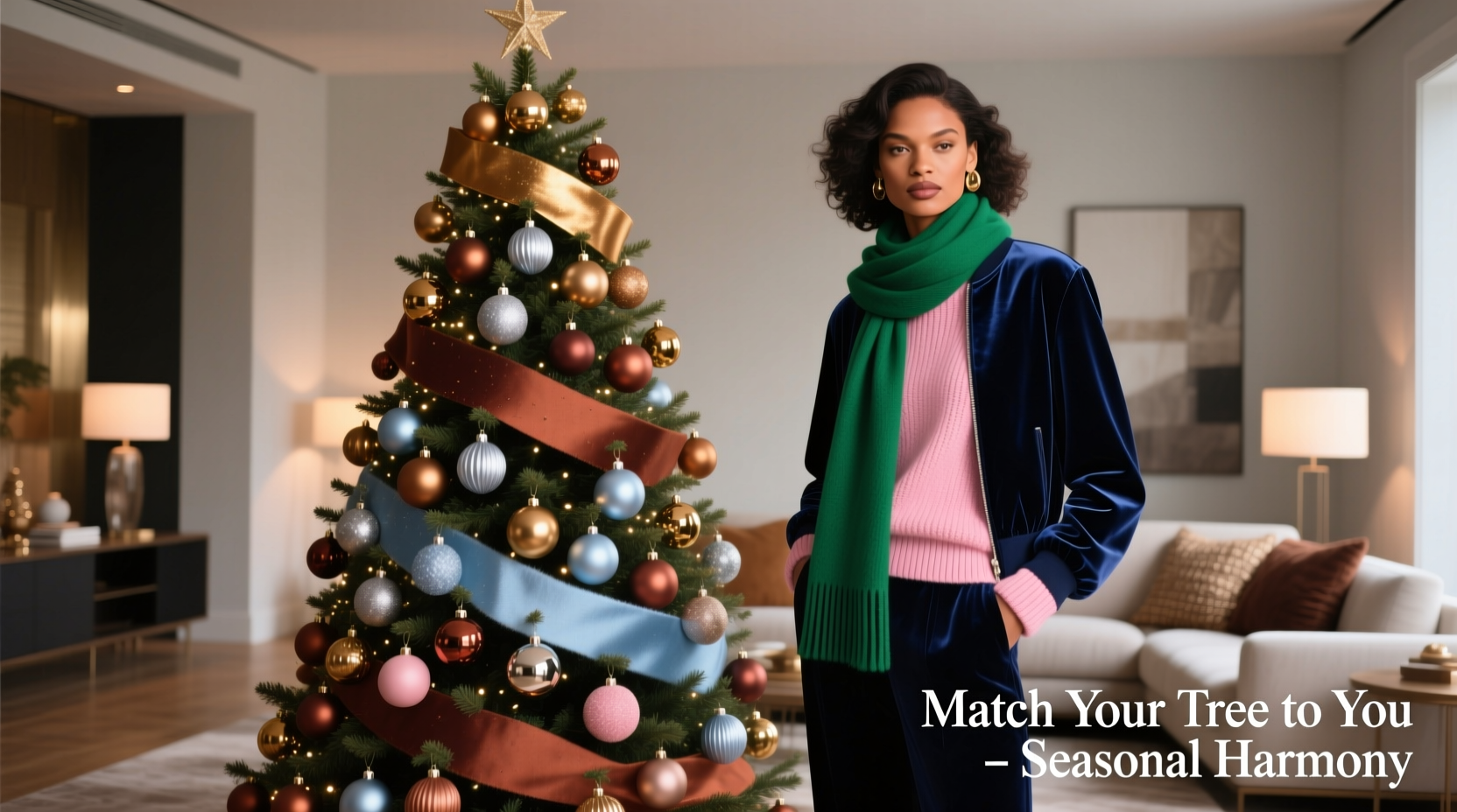 how to design a christmas tree color scheme that matches your skin tone and wardrobe