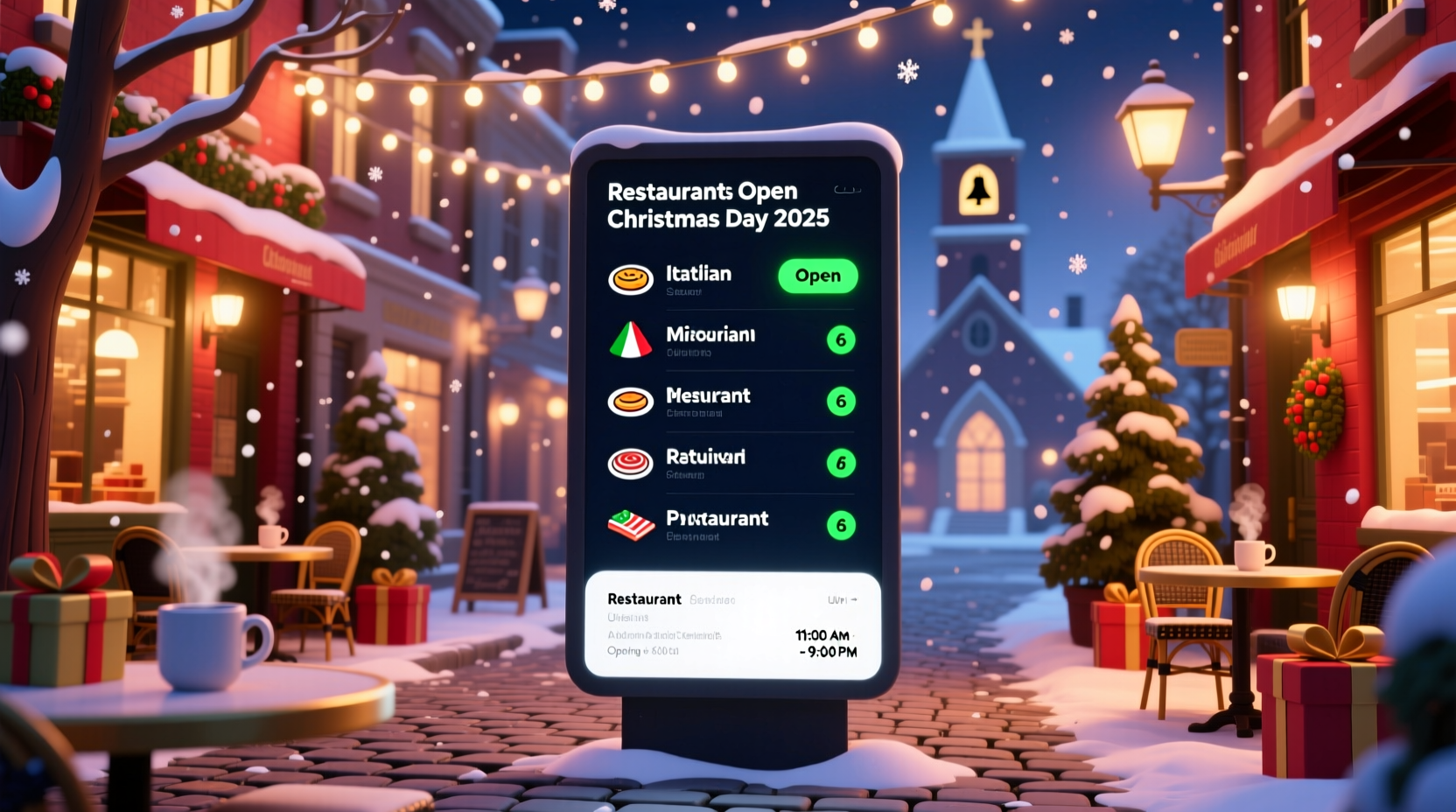 whats open on christmas day restaurants