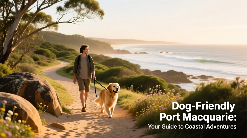 Scenic coastal walking path near Port Macquarie with ocean views and native bushland