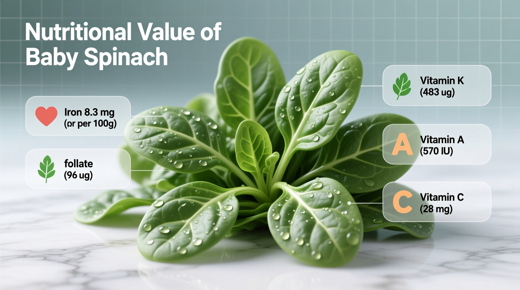 nutritional value of baby spinach explained