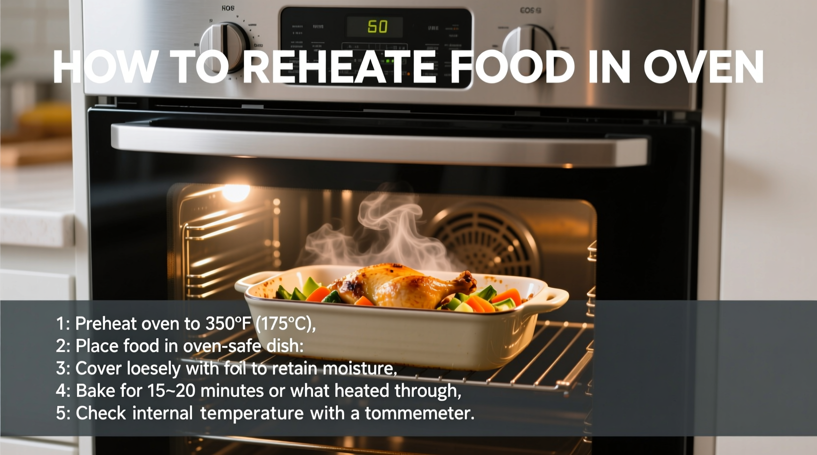 how to reheat food in oven