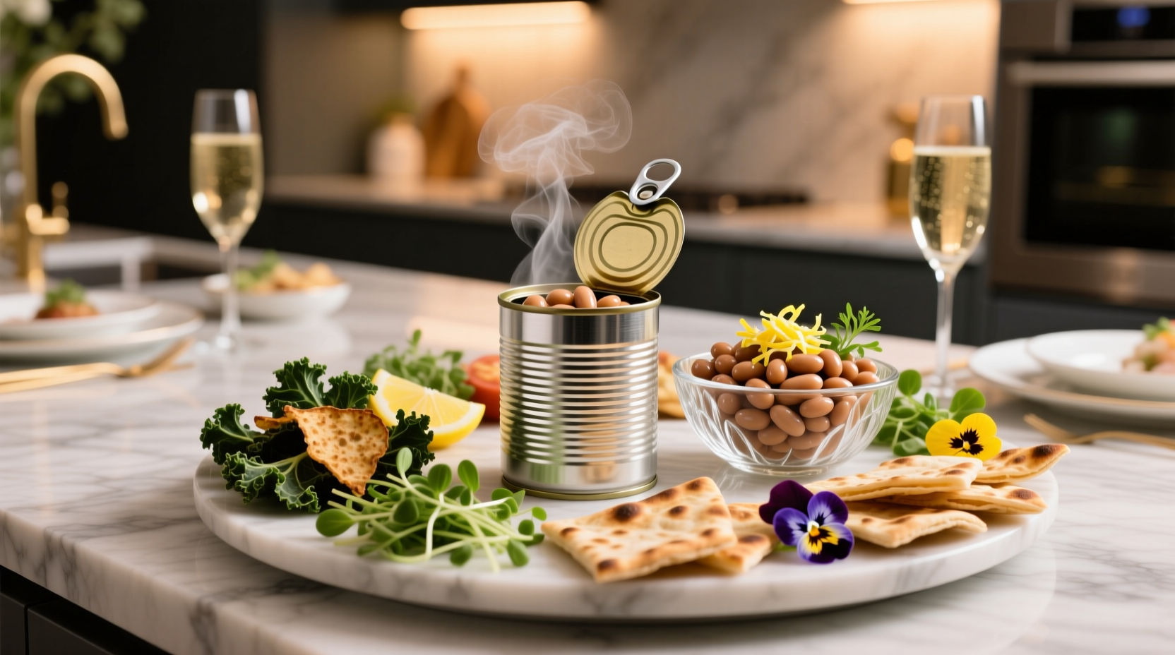 how to turn a can of beans into a fancy party snack