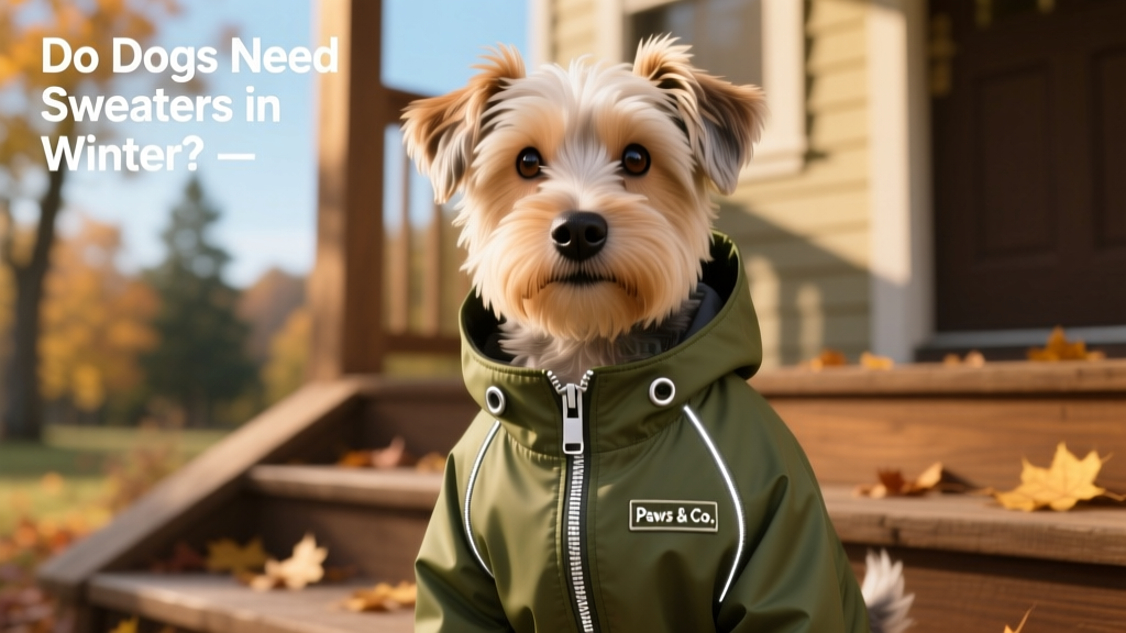 Close-up of a dog wearing a well-fitted, water-resistant jacket with visible Velcro closures