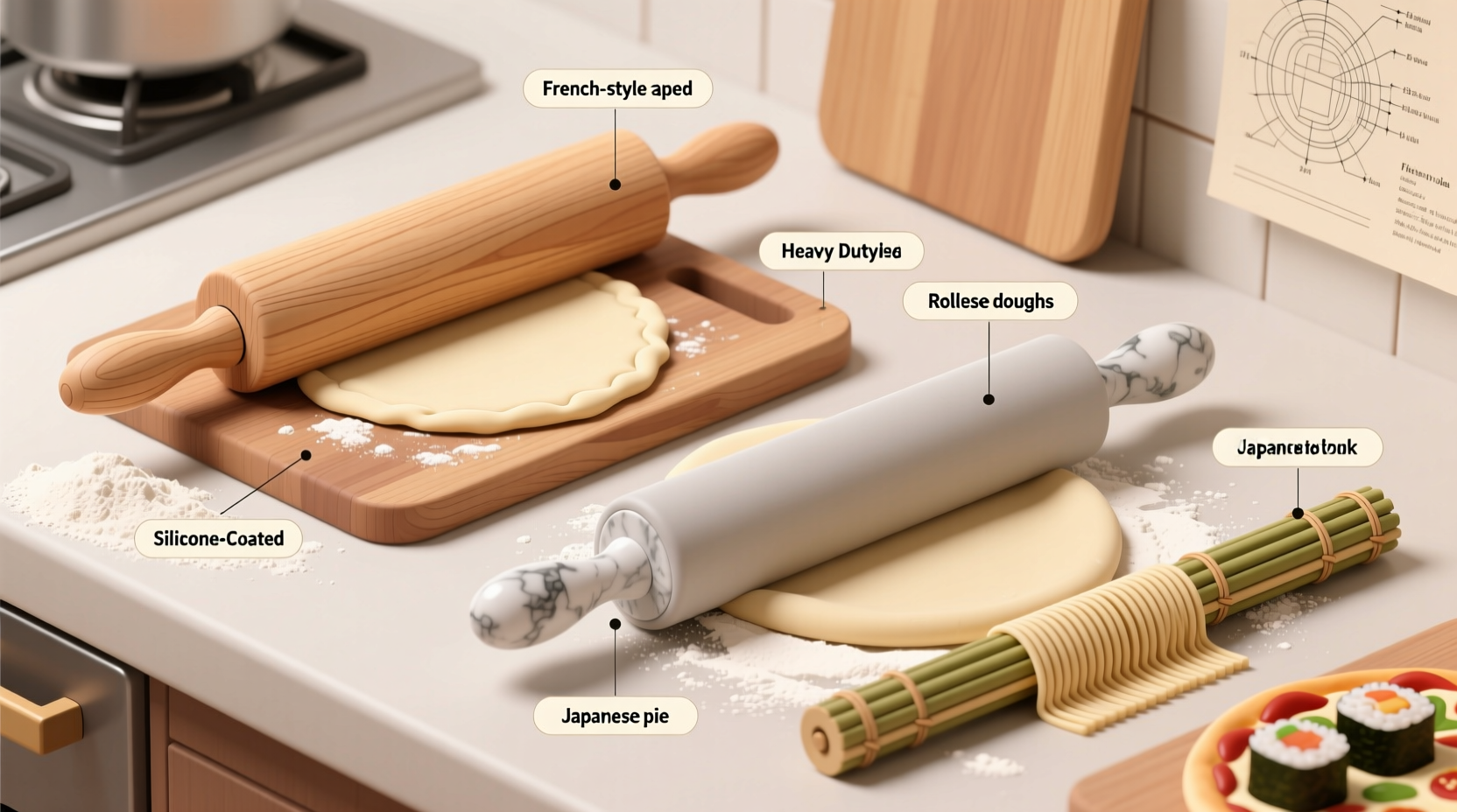 every type of rolling pin and when to use them