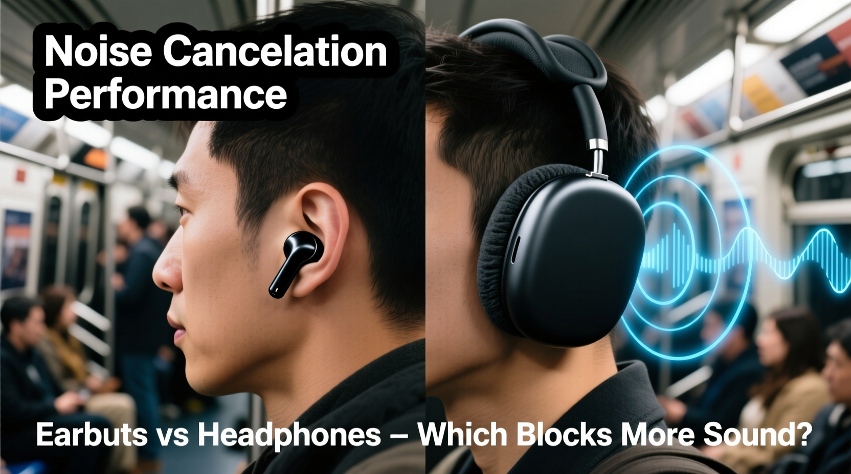 noise cancelling earbuds vs headphones for commuting which blocks more sound