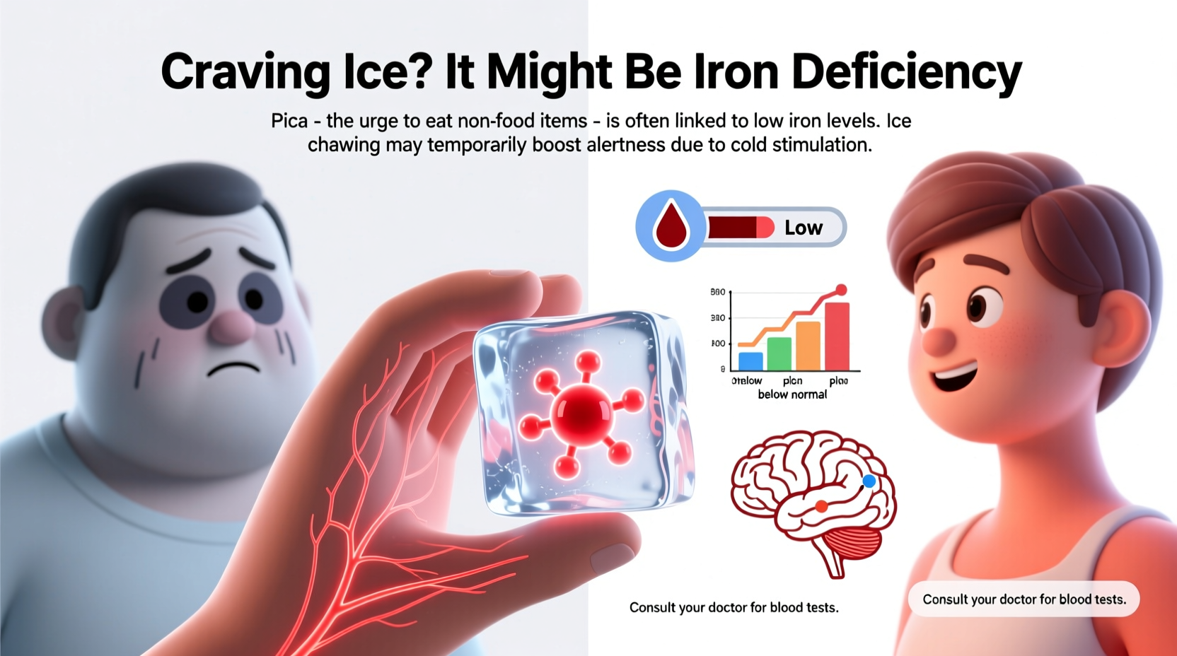 why do i crave ice constantly and what it could mean for your iron levels