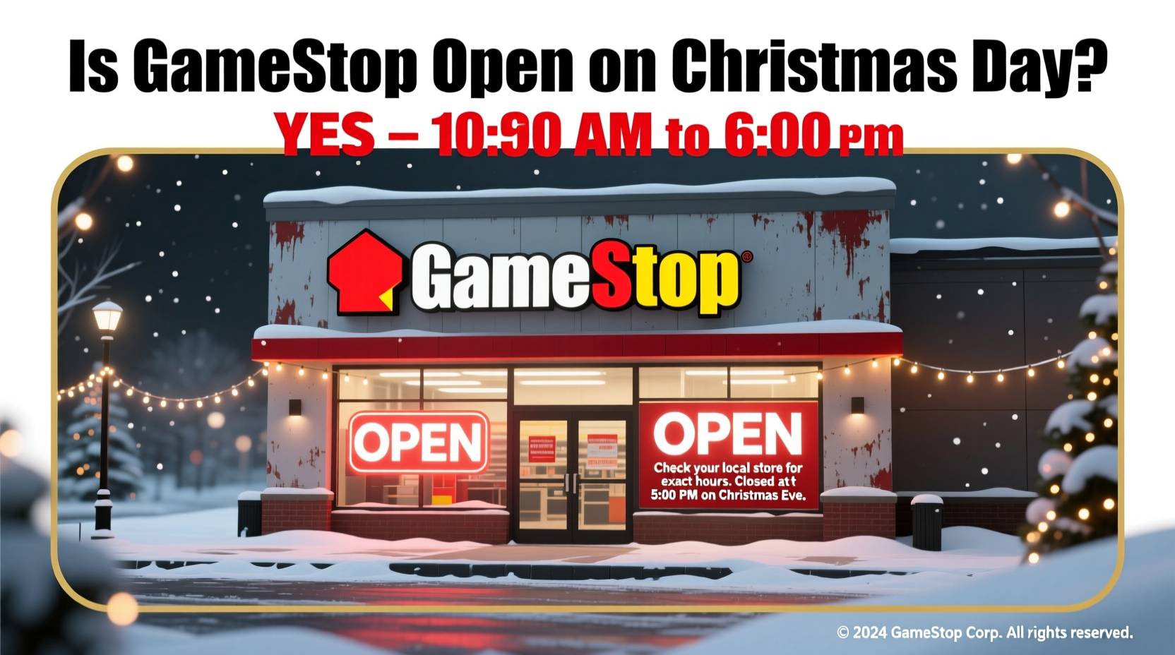 is gamestop open christmas