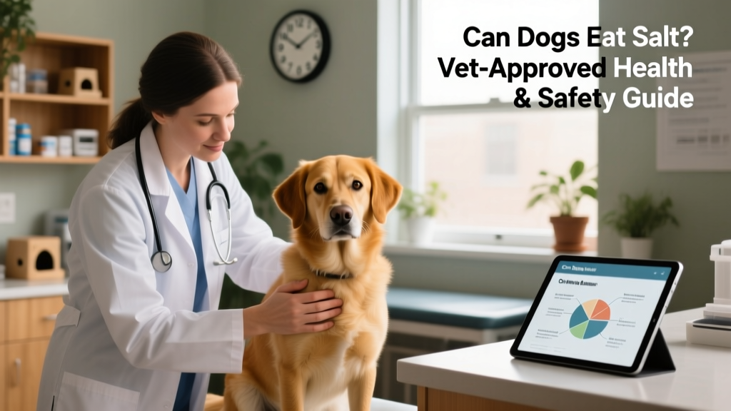 A veterinarian examining a dog during a routine wellness check