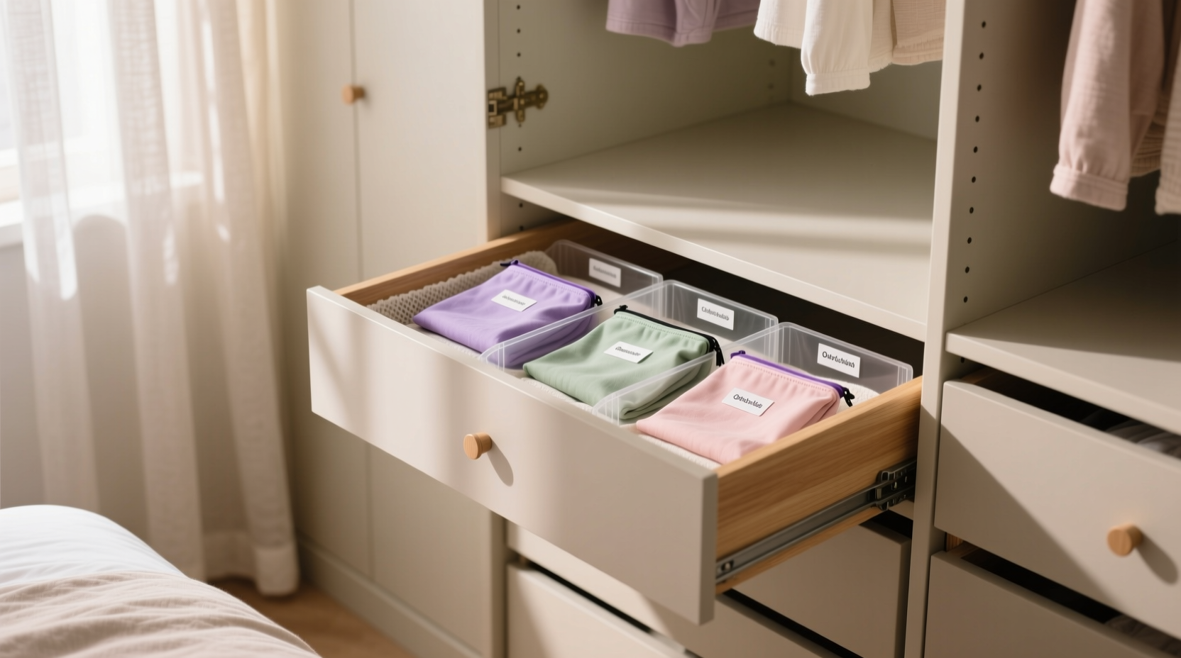 closet organization tips for cloth pads period underwear
