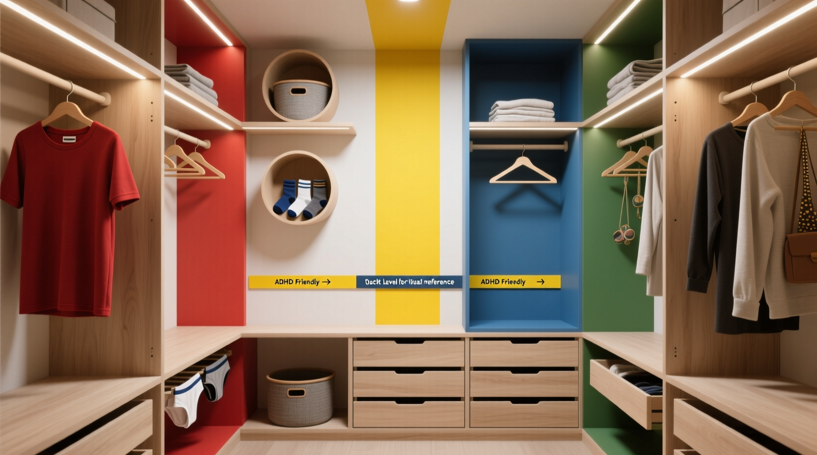 adhd closet organization visual cue systems that stick