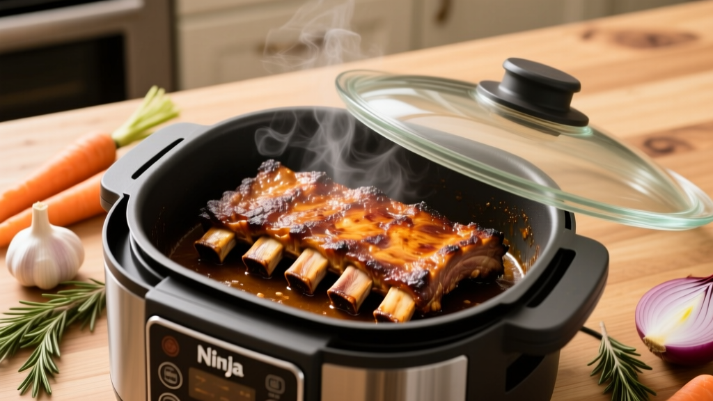 Crispy, Tender Beef Short Ribs in Ninja Foodi