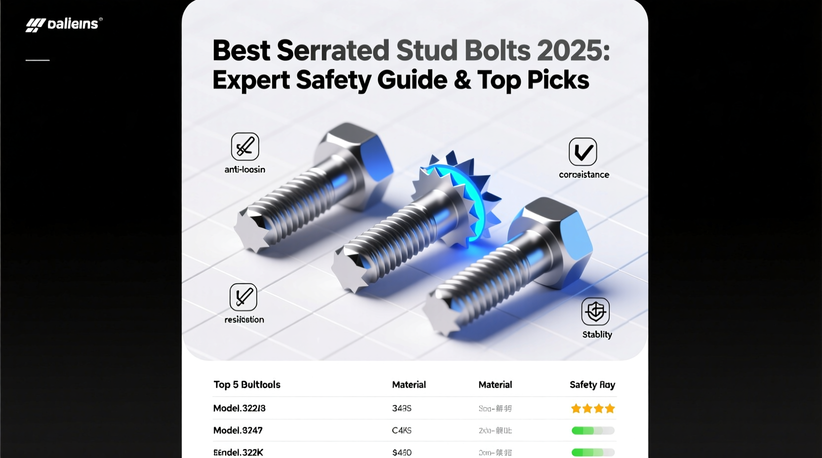 best stud bolt serrated