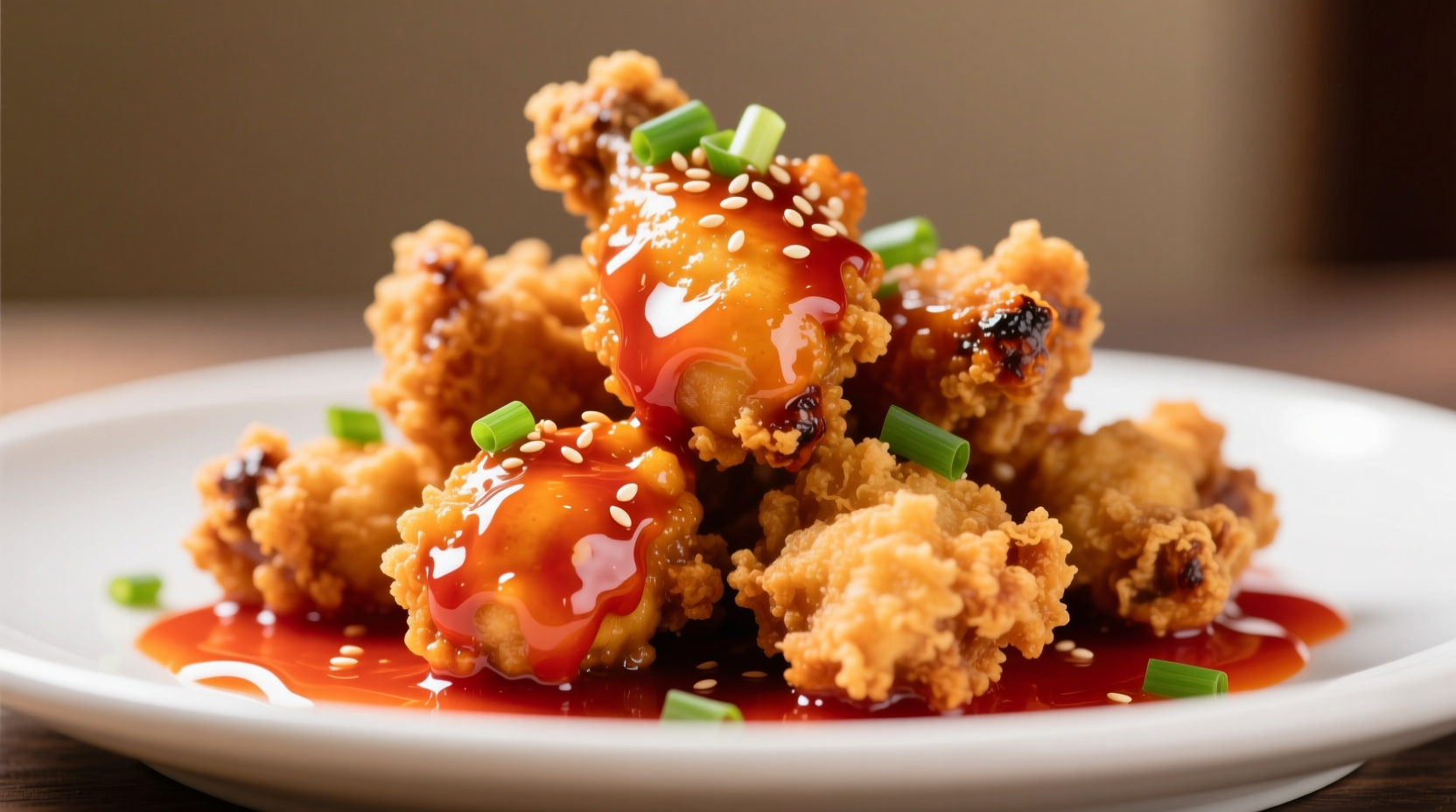 Crispy General Tso chicken with sauce