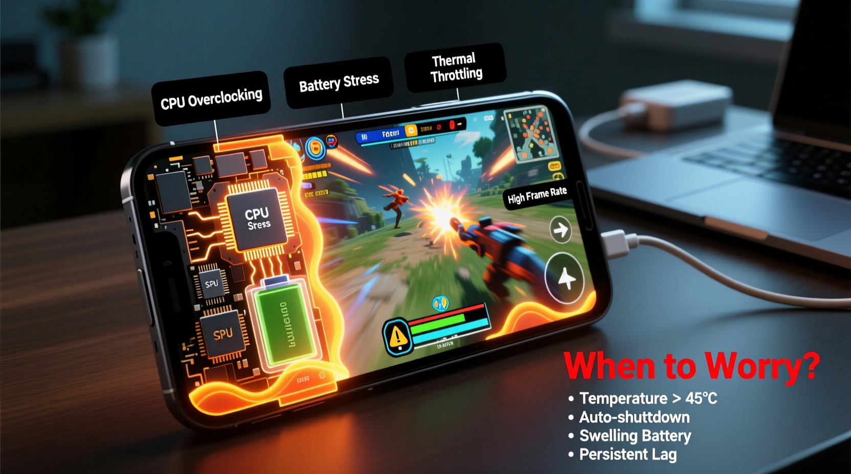 why does my phone get hot during gaming and when should i be concerned