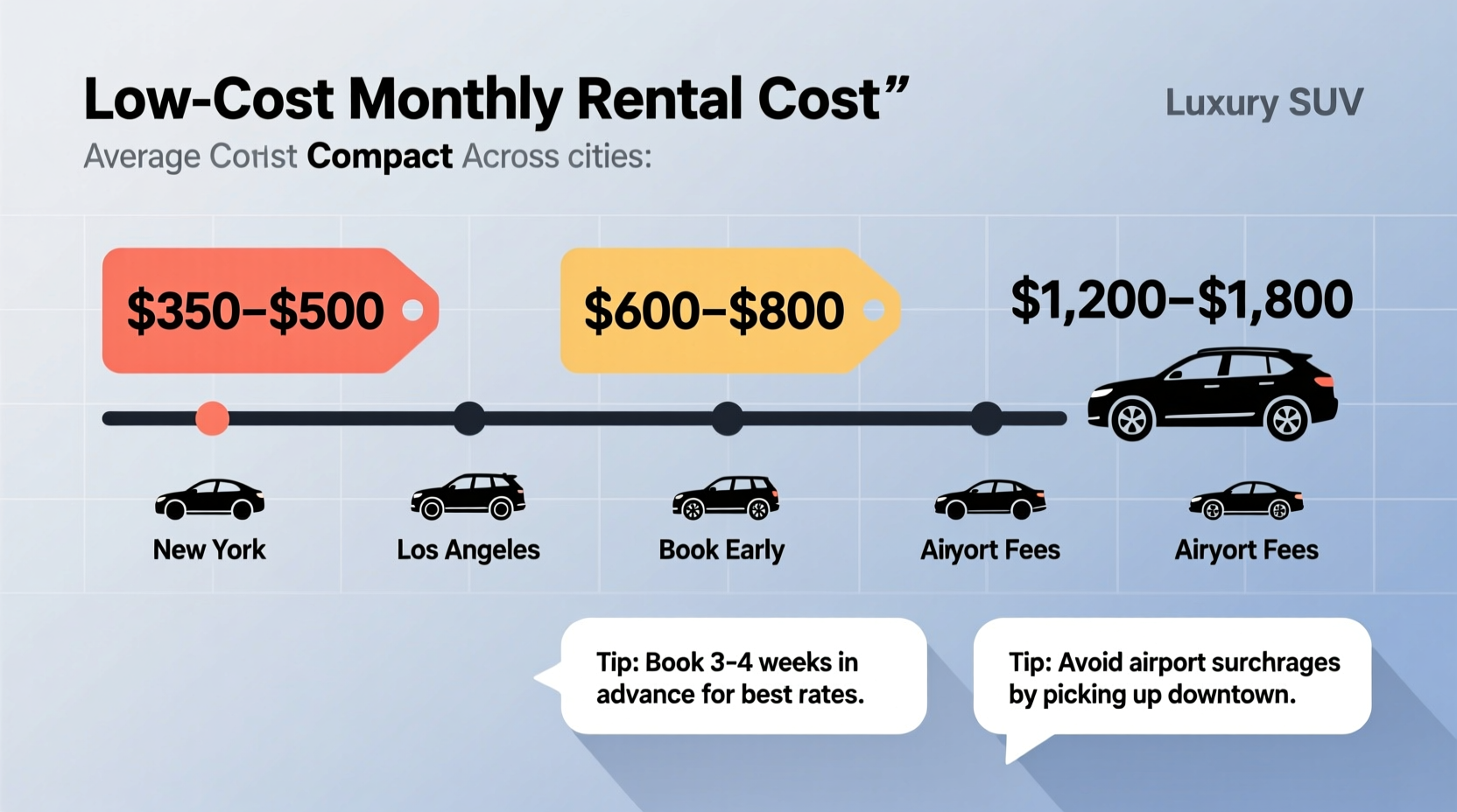 how much does a rental car cost for a month