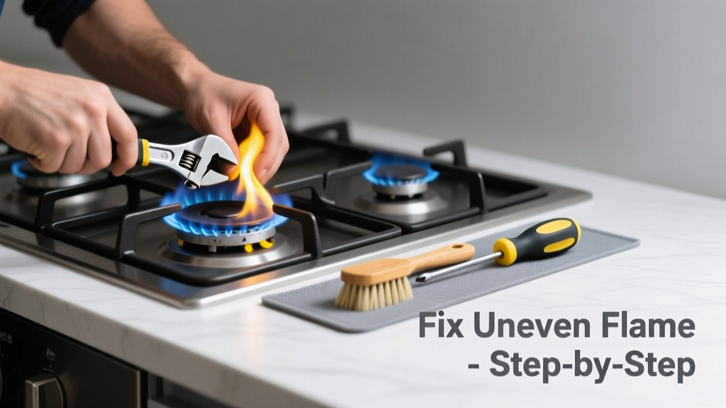 Fix Stove Burner Uneven Flame in Kitchen