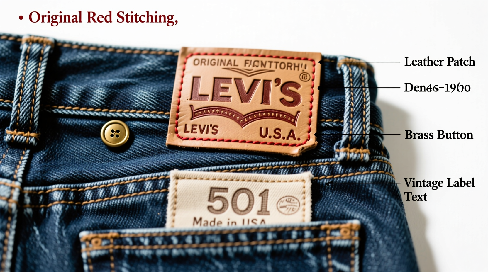how to identify vintage levis checking tags and stitching