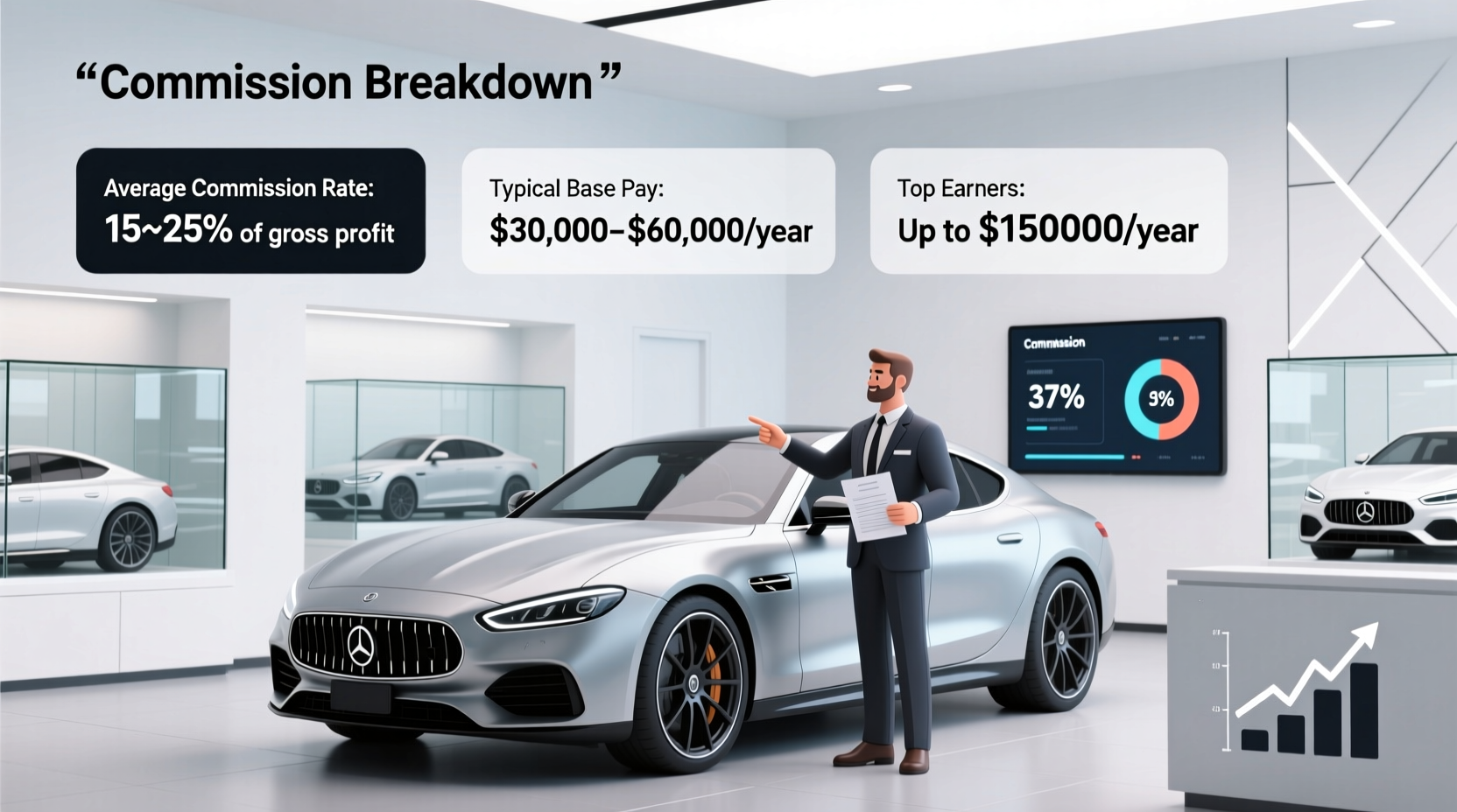 how much car salesman commission