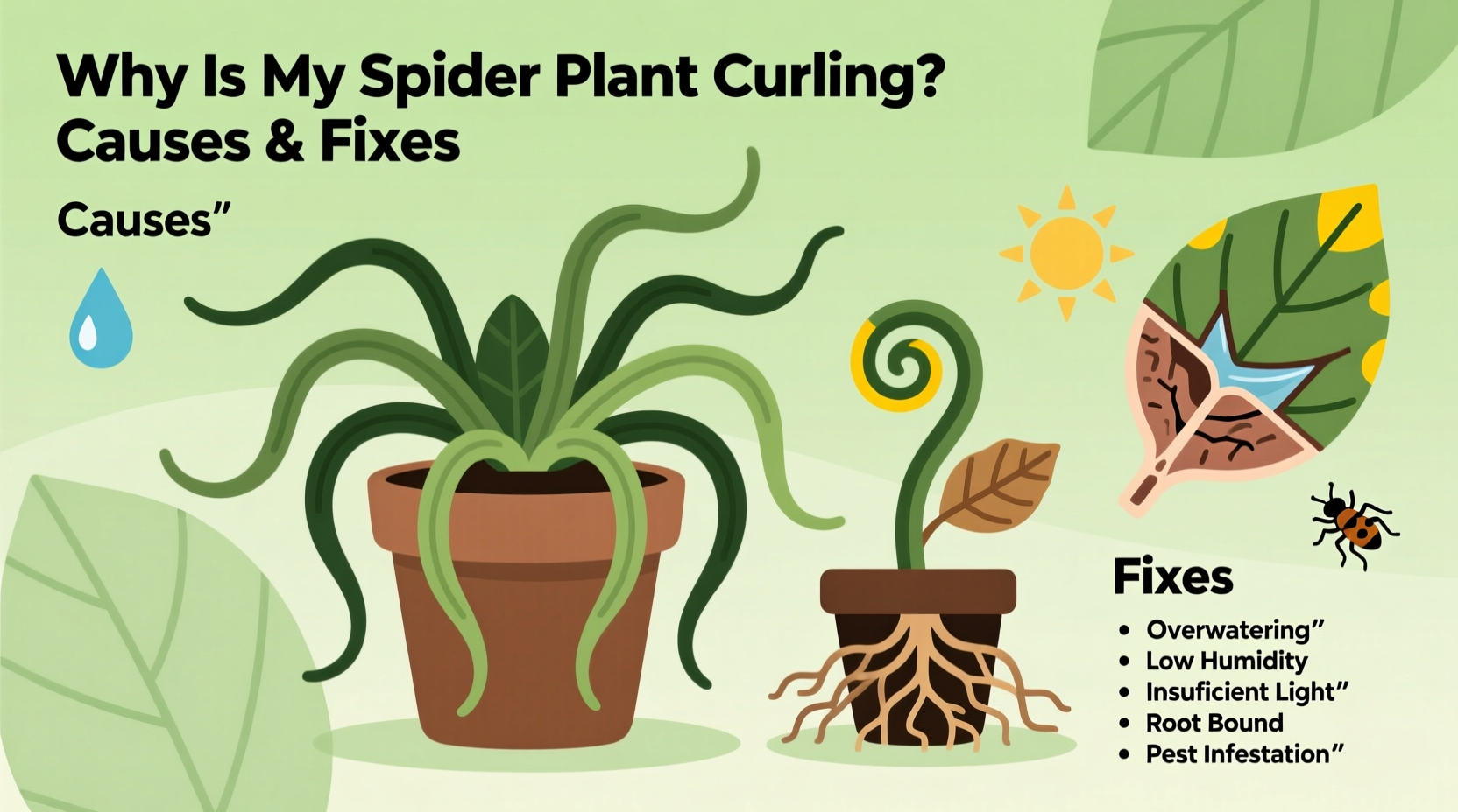 5 Reasons Your Spider Plant Curls | TheHomeSprouts