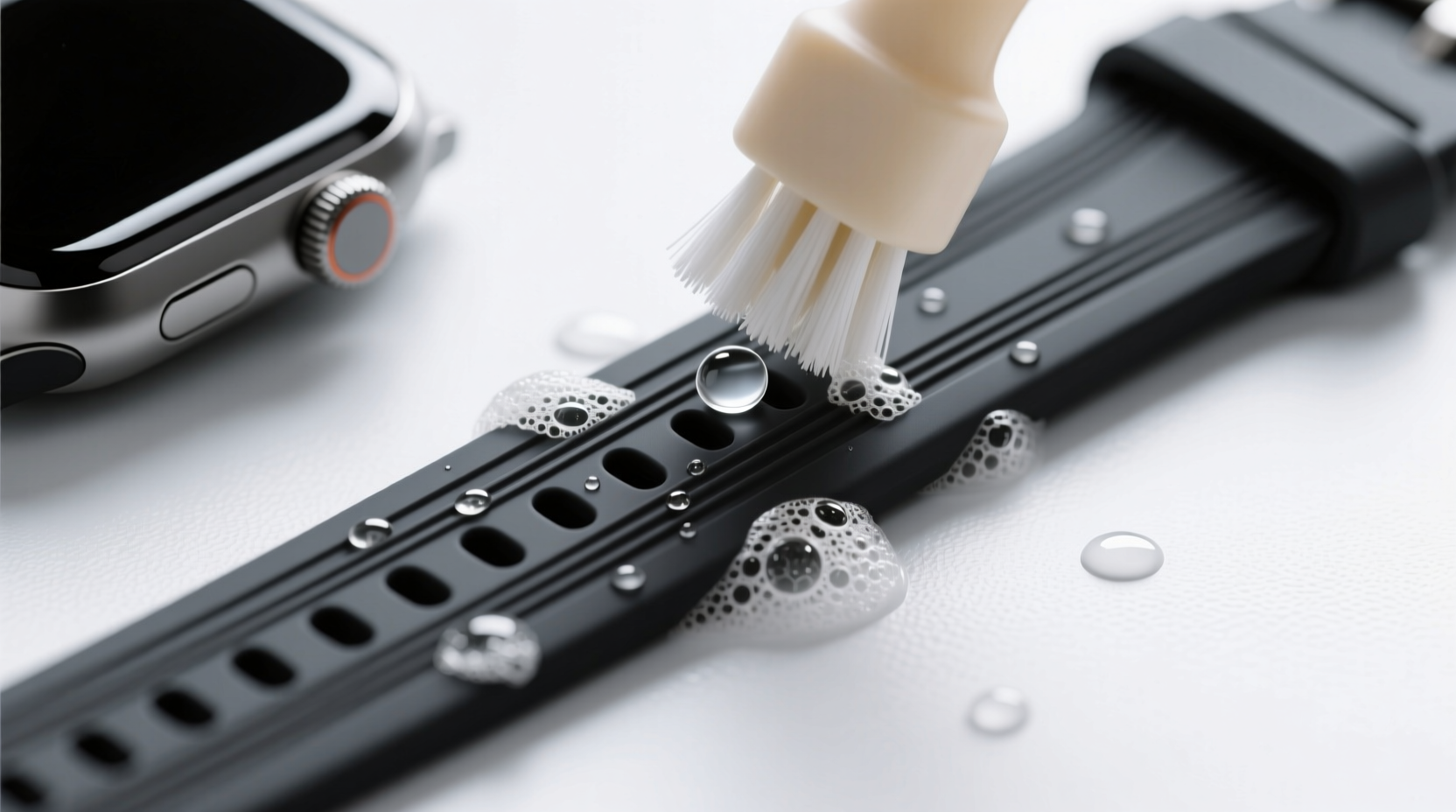 how to clean a silicone watch band safely