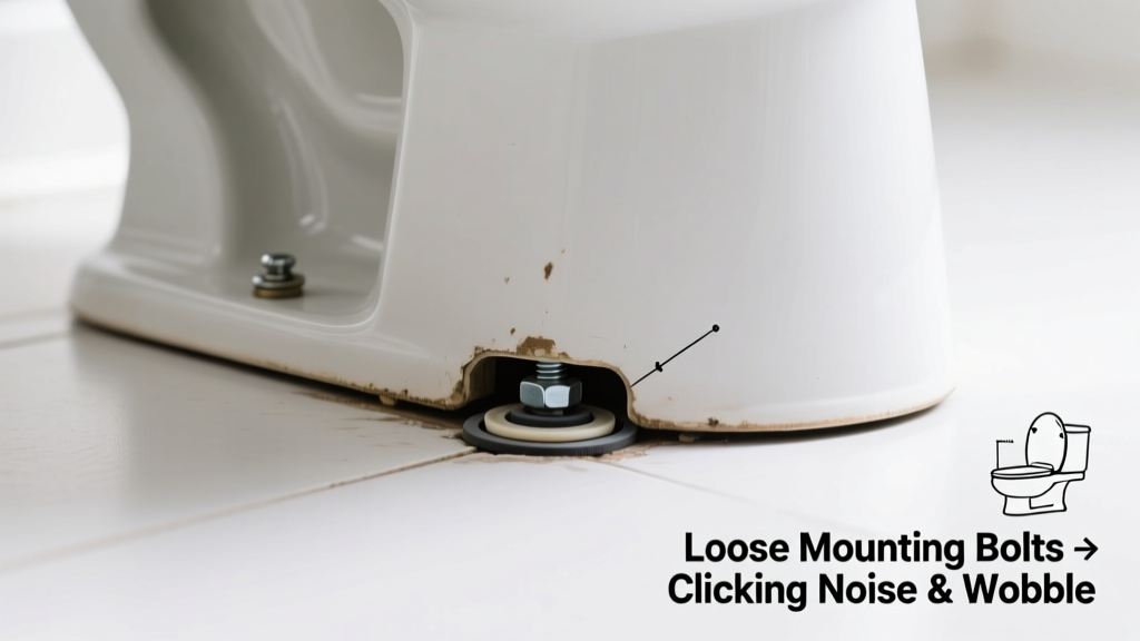 Toilet Wobbling and Clicking Sound: Quick Diagnosis