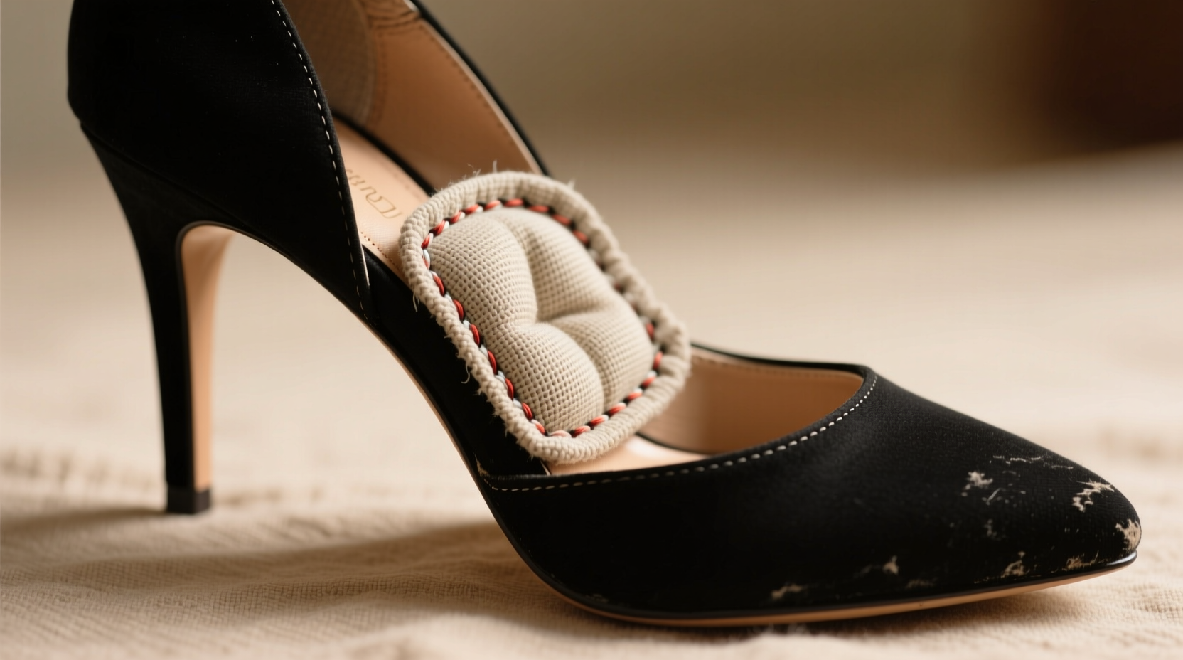 fix slippery heels with a diy cloth insert