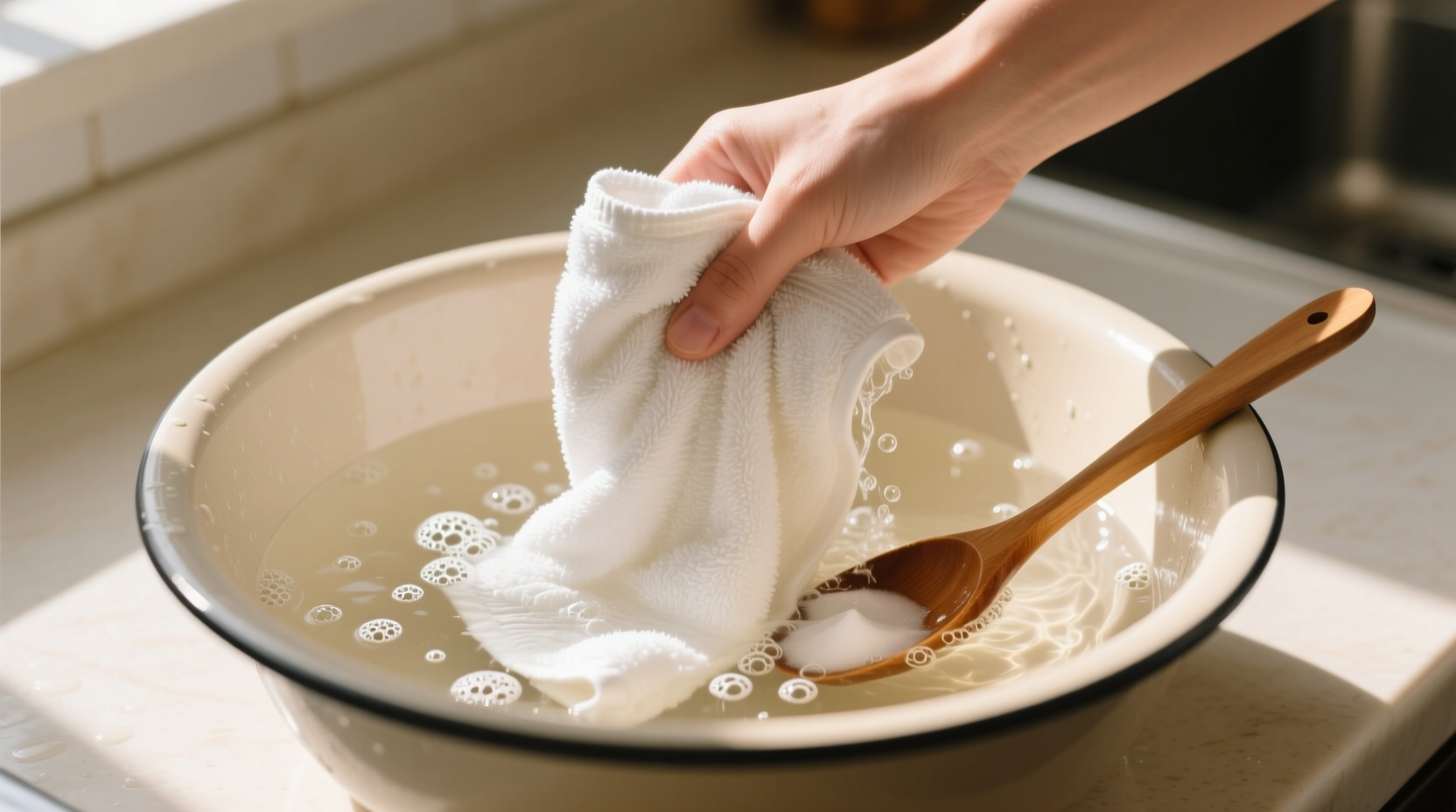 can you hand wash towels with vinegar and baking soda