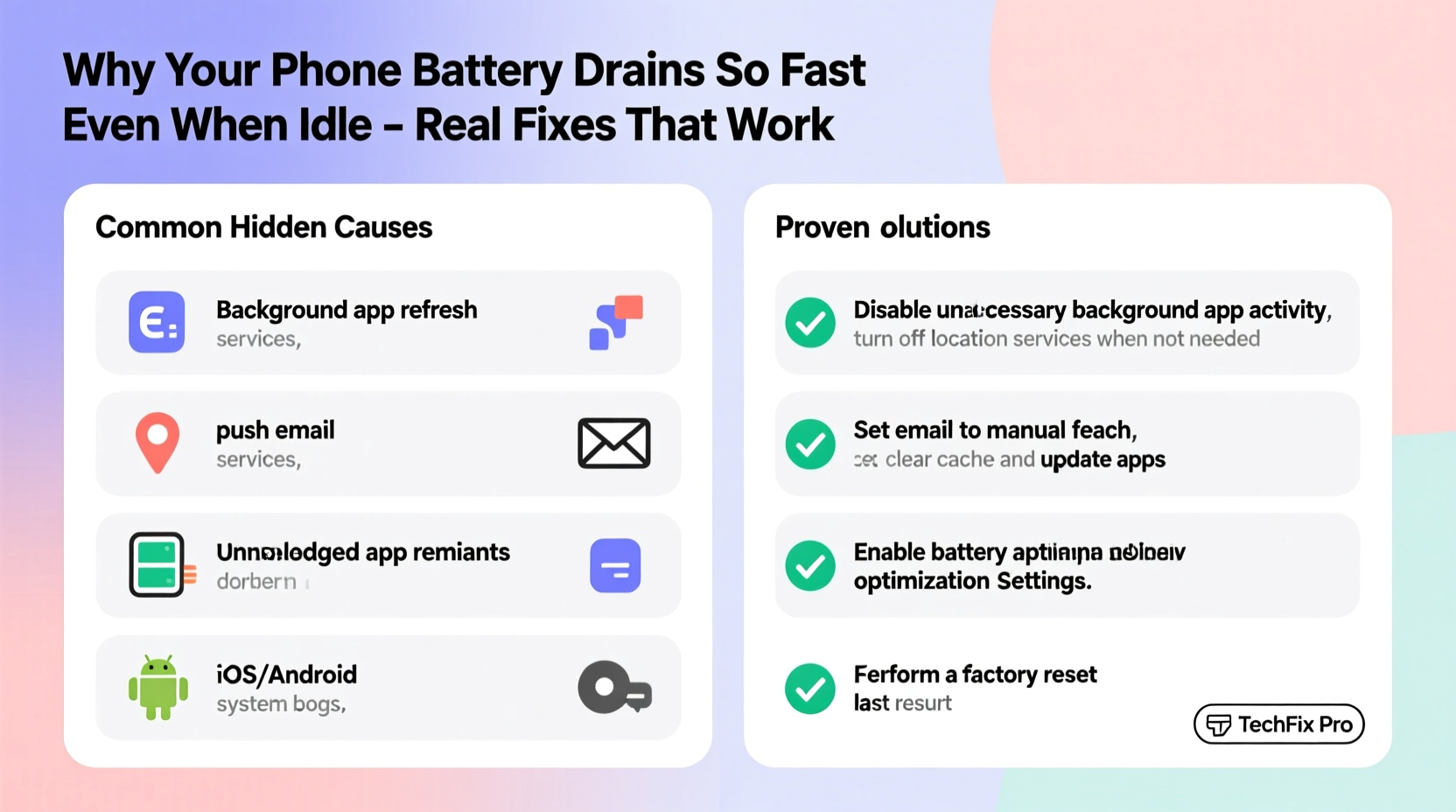 why does my phone battery drain so fast even when not in use fixes that actually work
