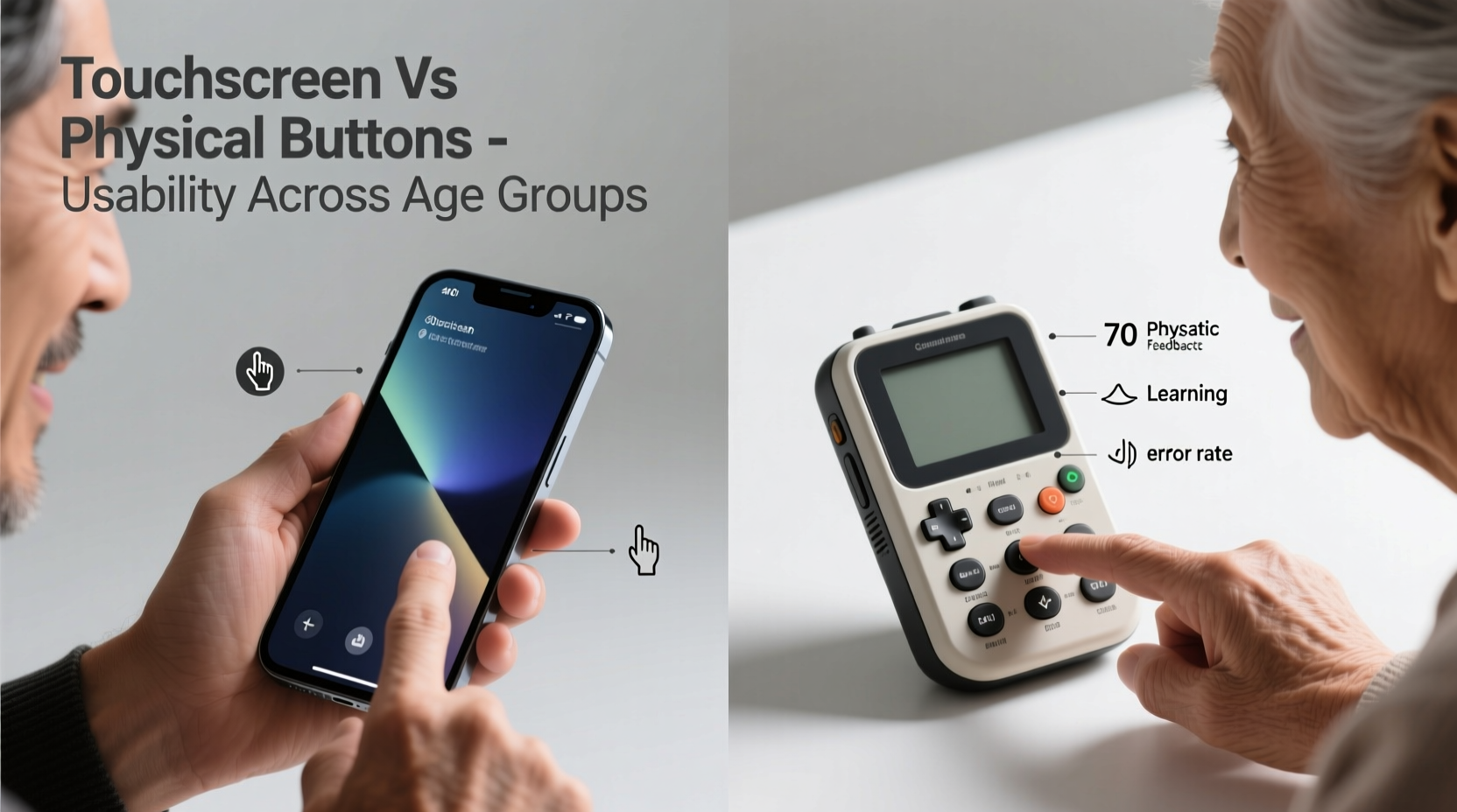 touchscreen vs physical buttons on gadgets usability across age groups