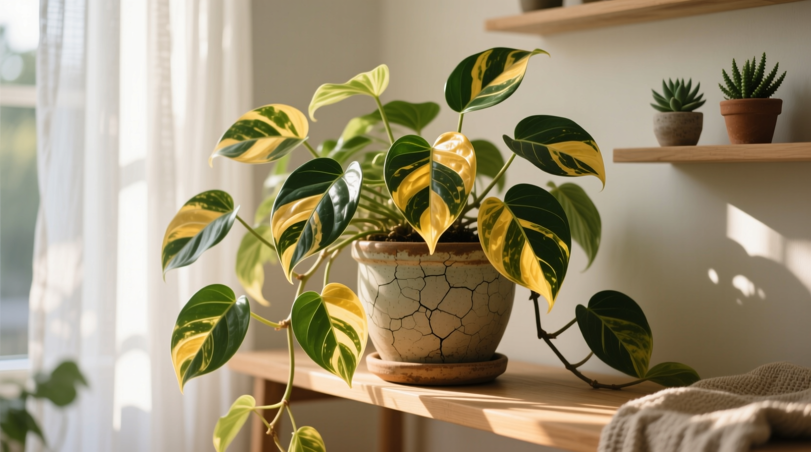 golden variegated pothos