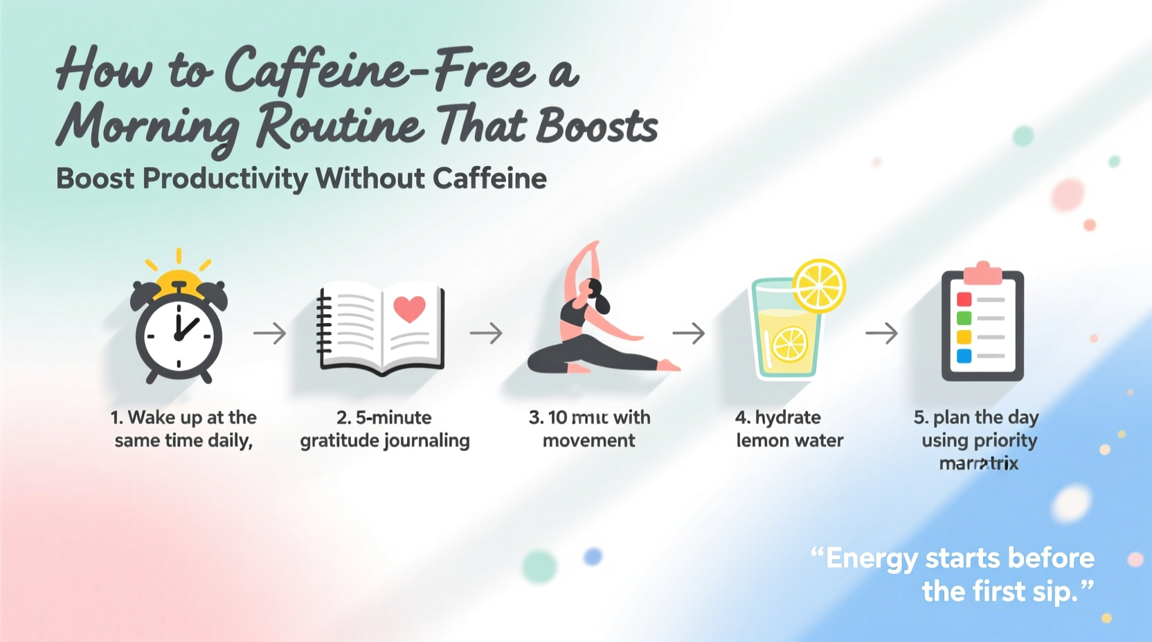 how to create a morning routine that boosts productivity without caffeine